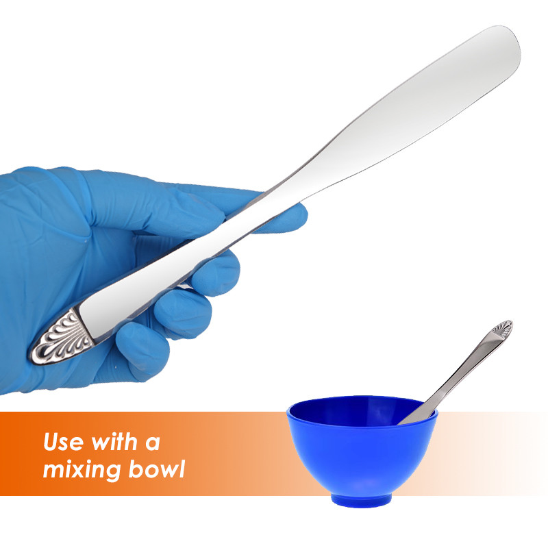 BARU Stainless Steel Dental Gypsum Spatula Plaster Alginate Gypsum Mixing Knife Cement Powder Mix Sc
