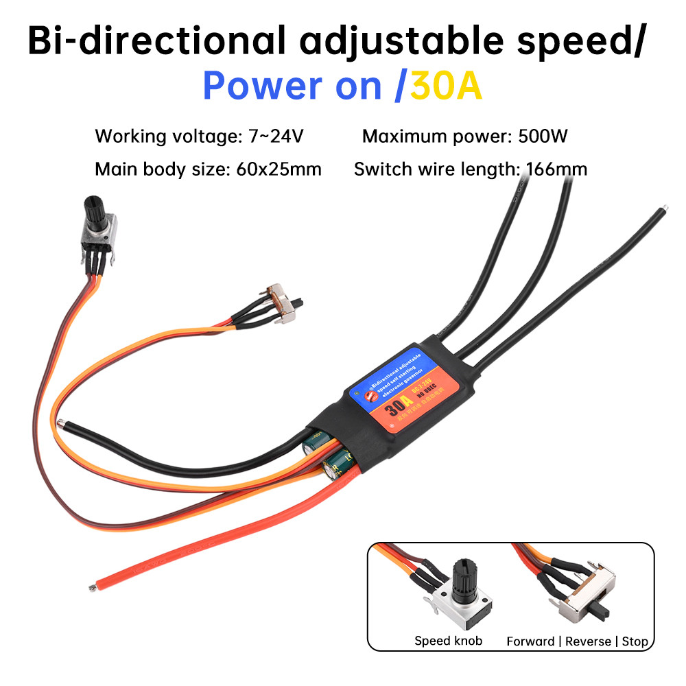 Esc 30A 60A Esc Bidirectional Self Starting Brushless Electric Regulation Speed Controller Power