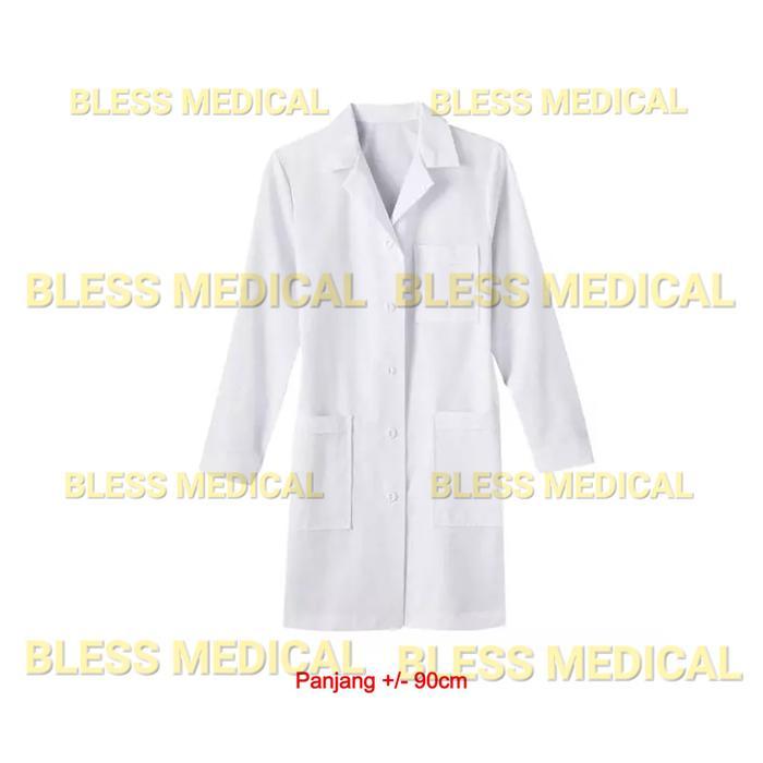 Jas Lab/Baju Laboratorium - Praktikum Sekolah Smp Sma (Lengan Panjang)