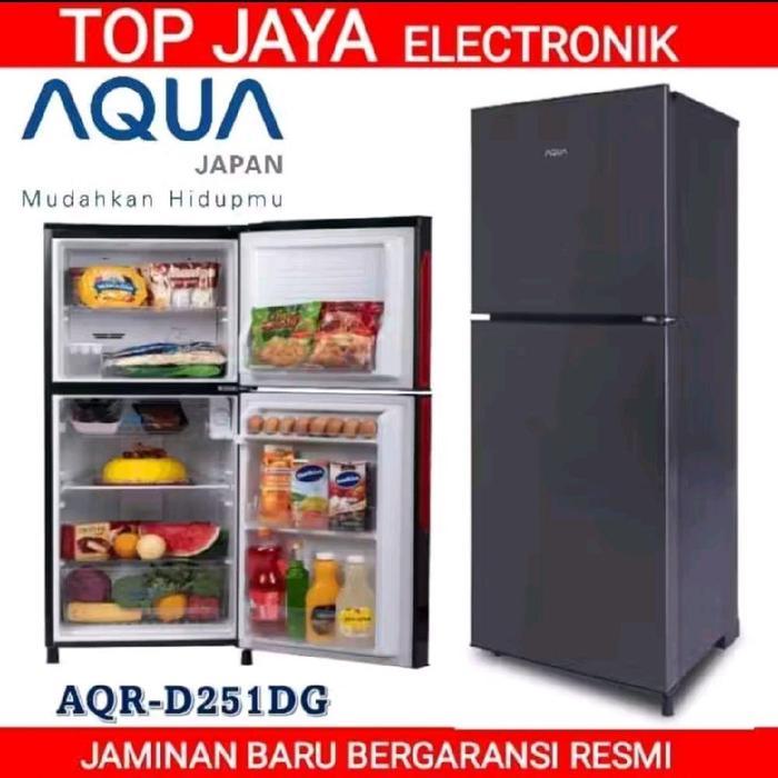 KULKAS AQUA 2 PINTU TANPA BUNGA ES AQR-D251DG/LEMARI ES 2 PINTU TANPA BUNGA ES/AQUA KULKAS 2 PINTU B
