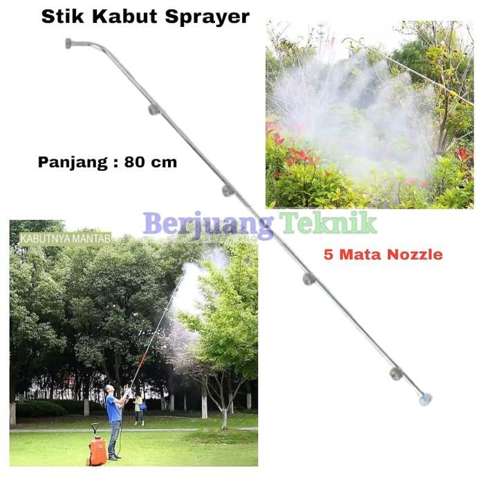 STIK SPRAYER KABUT STAINLESS 5 MATA NOZZLE 80 CM NOZZLE SPRAYER KABUT 5 MATA