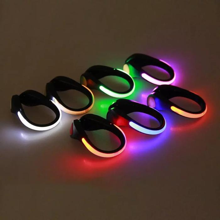 Led Flashing Safety Light Shoe Clip Sepeda Running Jogging Sepatu #Gratisongkir