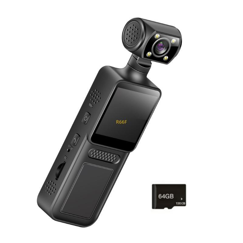 4K Action Camera 180 Degree Rotating Mini Portable Camera Sports Body Camera