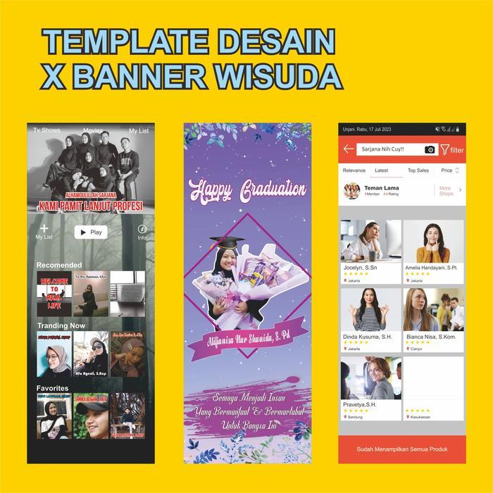 Paket X Banner + Tiang, X Banner Wisuda, Xbanner Ulang Tahun,Wedding Tbk
