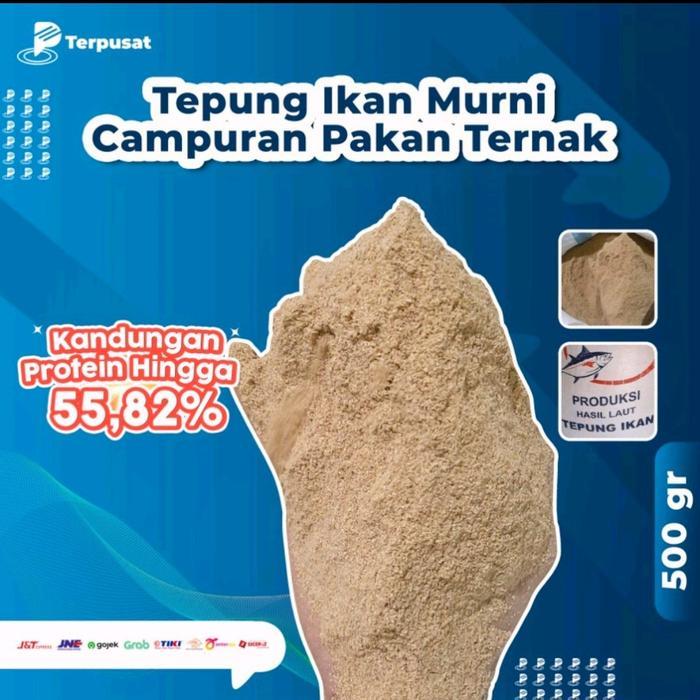 Per 500 Gram Tepung Ikan Campuran Pakan Ternak Unggas Tinggi Protein untuk Pakan Ayam Kandungan