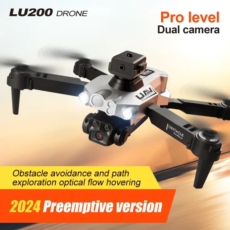 LU200 GPS 8K Drone HD Triple Camera Aerial Photography WIFI Optical Localization Omnidirectional