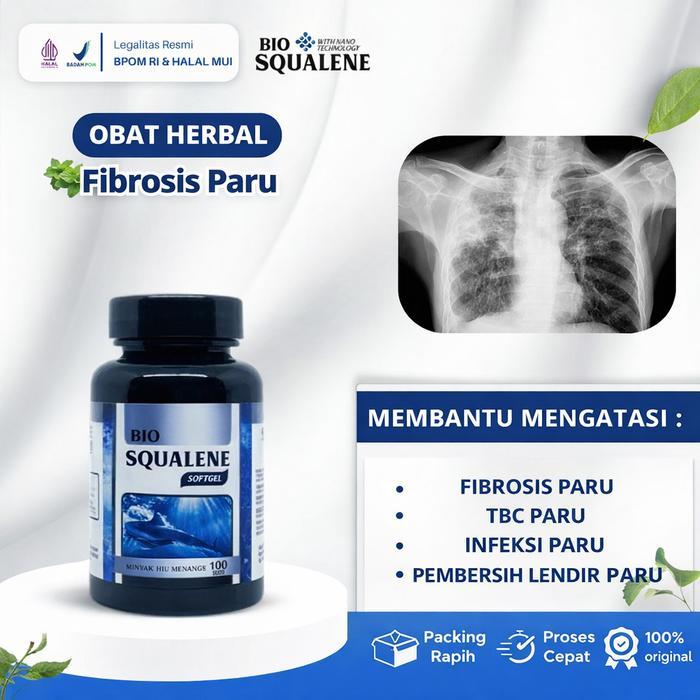 Bio Squalene Softgel Untuk Fibrosis Paru, TBC Paru, Infeksi Paru, TB Paru, Pembersih Lendir Di Paru