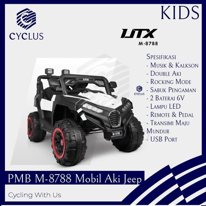Mobil Aki Jeep PMB M-8788 M8788 UTX Mainan Anak Remote Control 8788