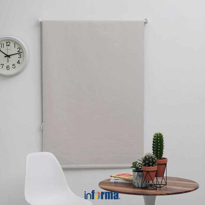 informa 60x160 cm roller blind black out solid- krem tirai gulung jendela curtain roller blind