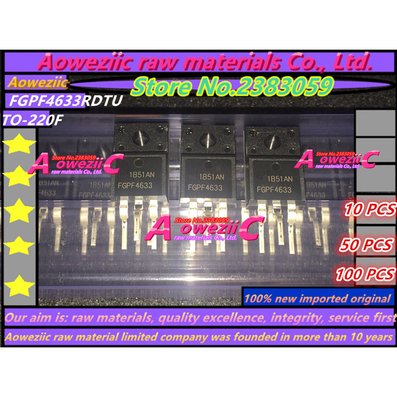 Aoweziic 100% new imported original FGPF4633RDTU FGPF4633TU FGPF4633 TO-220F IGBT high speed switch