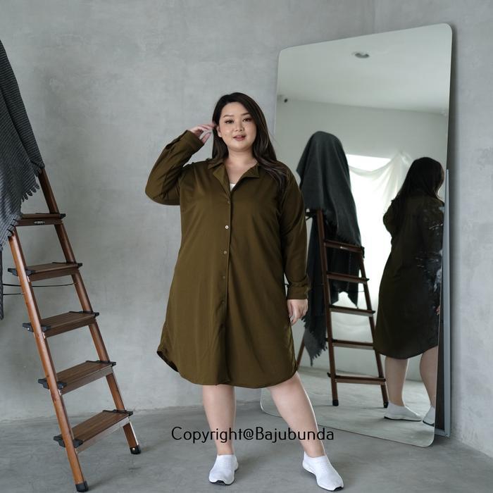 Super Jumbo Tunik Stella Crepe Shantell Melar Busui Ld 130-150