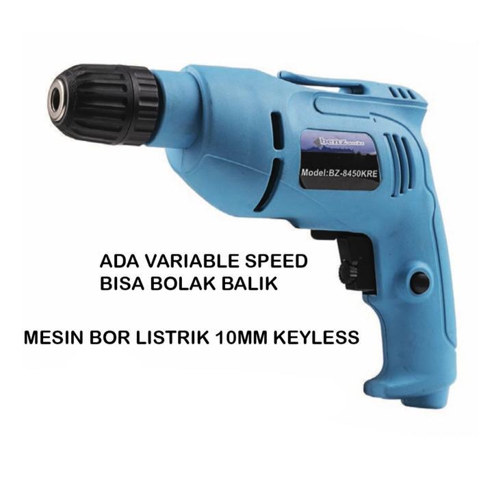 Paling Murah Benz Werkz Paket Hidroponik Mesin Bor Listrik 10Mm Keyless Benz Werkz Dan Hole Saw Set