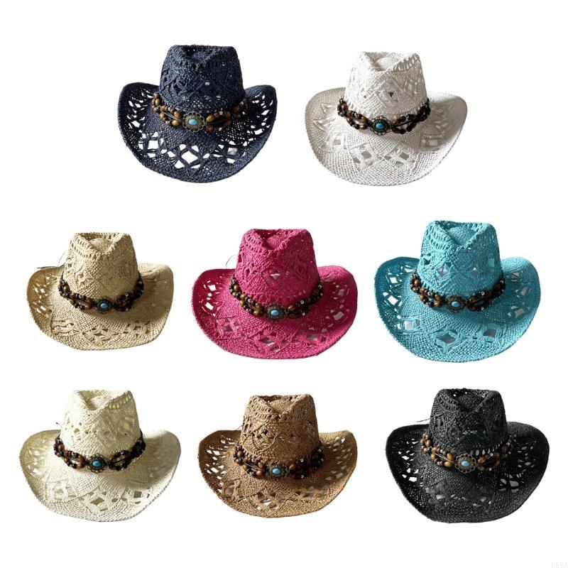 L5YA Elegant Panama Hat Straw Hat with Wide Brimmed, Cool and Comfortable Panama Hat Handmade Straw