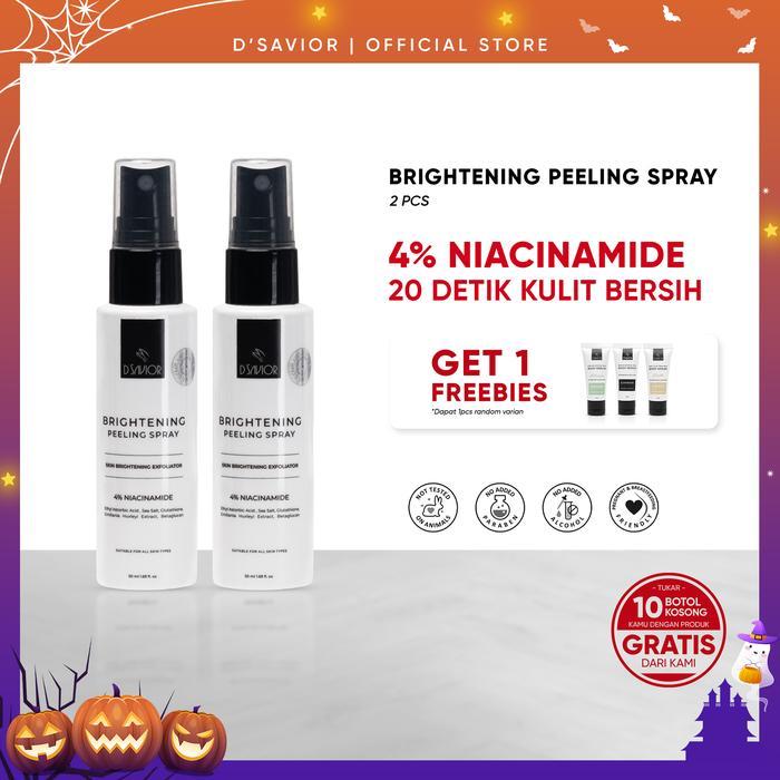 D'Savior Bundling 2Pcs Peeling Spray Glutha Collagen 50Ml Get Freebies Exfoliating Pencerah Kulit