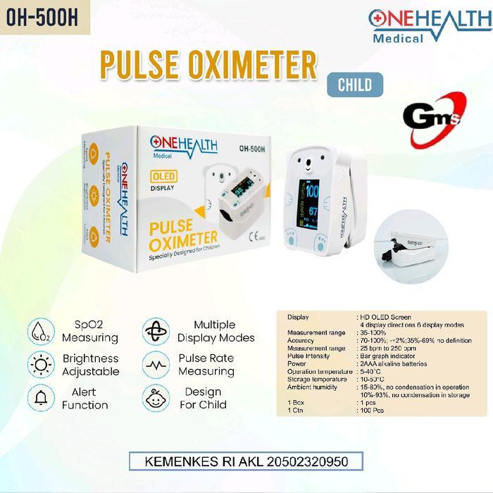 Pulse Oxymeter Anak Oh-500H Onehealth / Oximeter Anak Onehealth