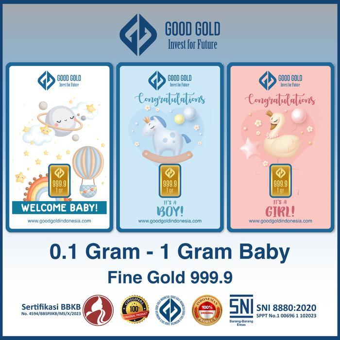 Logam Mulia Good Gold 0.5 Gram Edisi Baby/ Emas Batangan Good Gold 0,5Gr