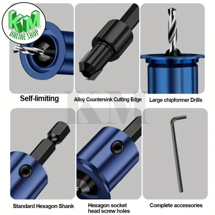 kks Mata Bor Hole Saw Alat Sembunyikan Sekrup ke Dalam Mata Bor Alat Limited Countersink Bit