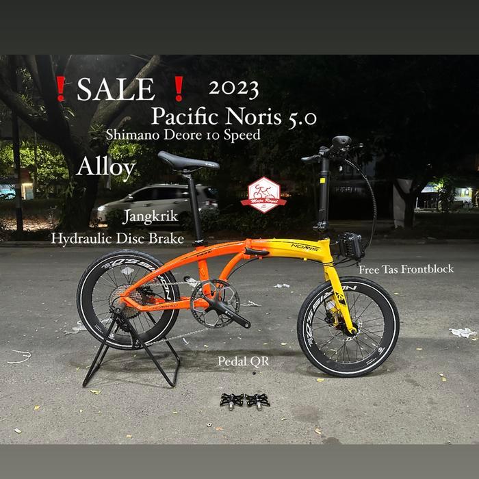 Ready Sepeda Lipat Pacific Noris 5.0 2020 10 Speed Shimano Deore Alloy