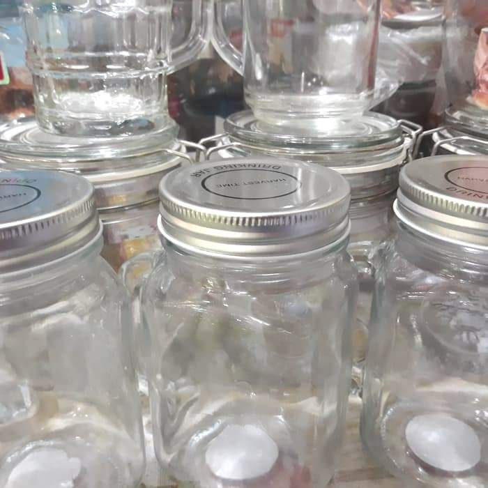 Tutup Gelas Toples Jar Gagang Stainles Aluminium Silver Awet Kuat Murah Tebal Diameter 7CM Tutup Bul