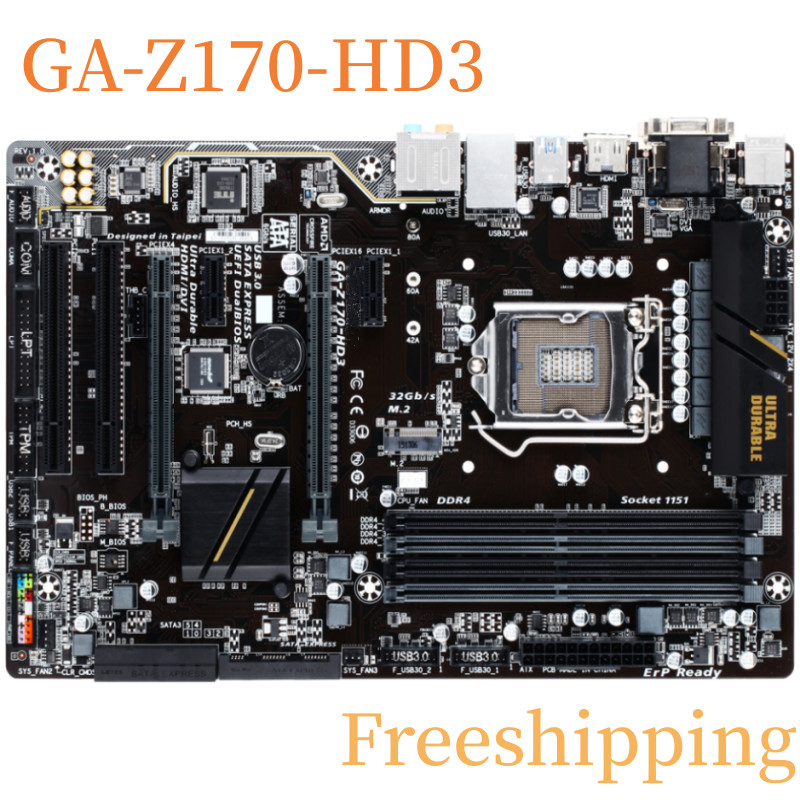 For Gigabyte GA-Z170-HD3 Motherboard LGA 1151 DDR4 Mainboard 100% Tested Fully Work