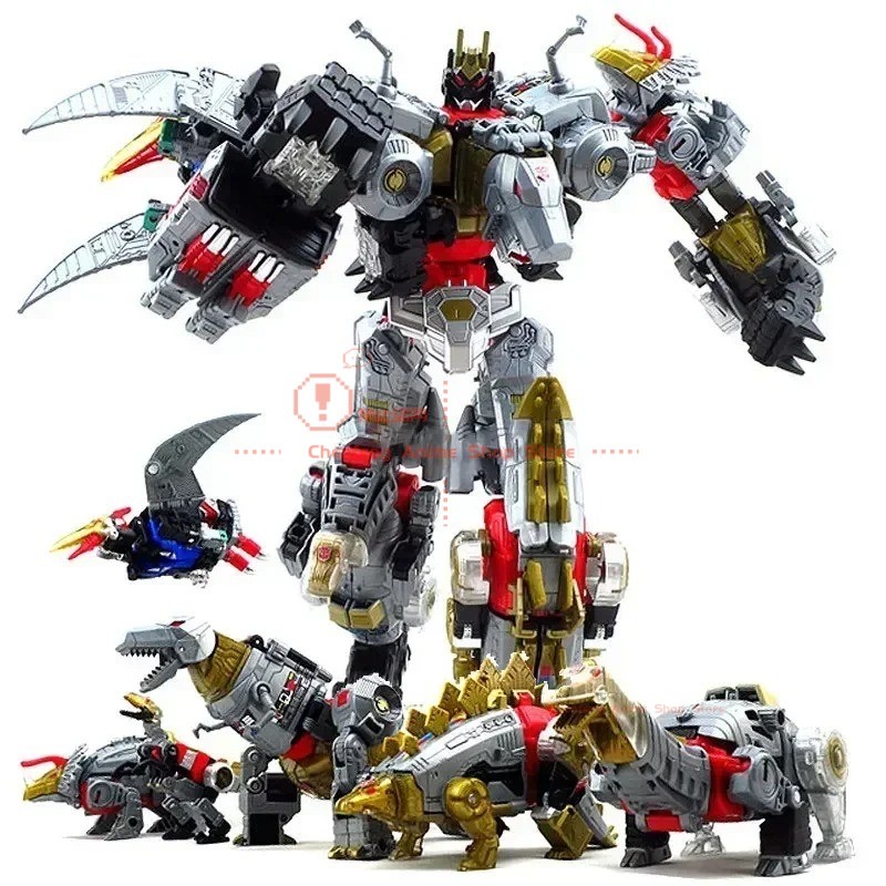 BPF 5IN1 ABS Model Transformation G1 Robot Toy Dinoking Volcanicus Grimlock Slag Sludge Snarl Swoop