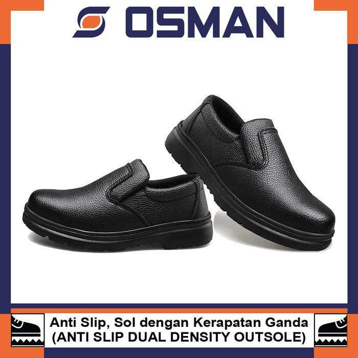 kks OSMAN Sepatu Safety Slip On Sepatu Safety Tanpa Tali Safety Slop