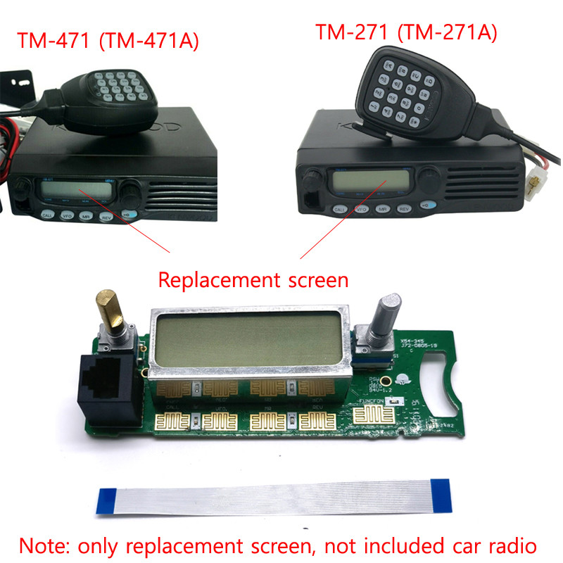 Replacement Front Panel LCD Display Control Screen for Kenwood TM271 TM471 TM271A TM471A TM-271 271A