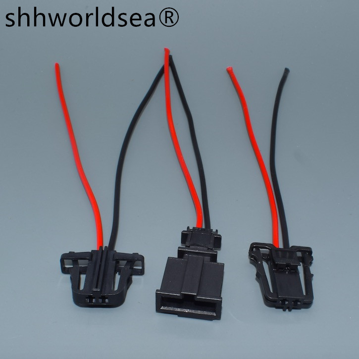 shhworldsea 2 pin License plate lamp car door connector Trunk lights Horn Sensor Plug for VW Audi