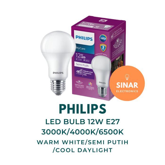 luxp- Lampu / Bohlam / Bulb Led 12W / Watt E27 Philips 3000K / 4000K / 6500K