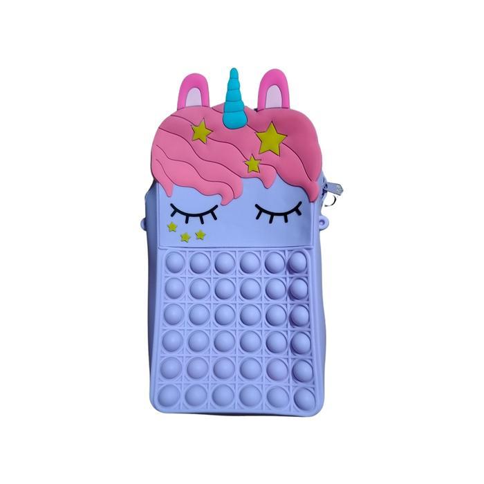 m8v6- Tas Selempang Pop It Unicorn / Tas Selempang Pop It Jelly Anak