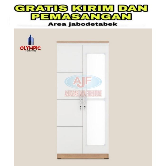 Olympic Lemari Pakaian 2 Pintu / Lemari Baju 2 Pintu / Lp Eero 2P