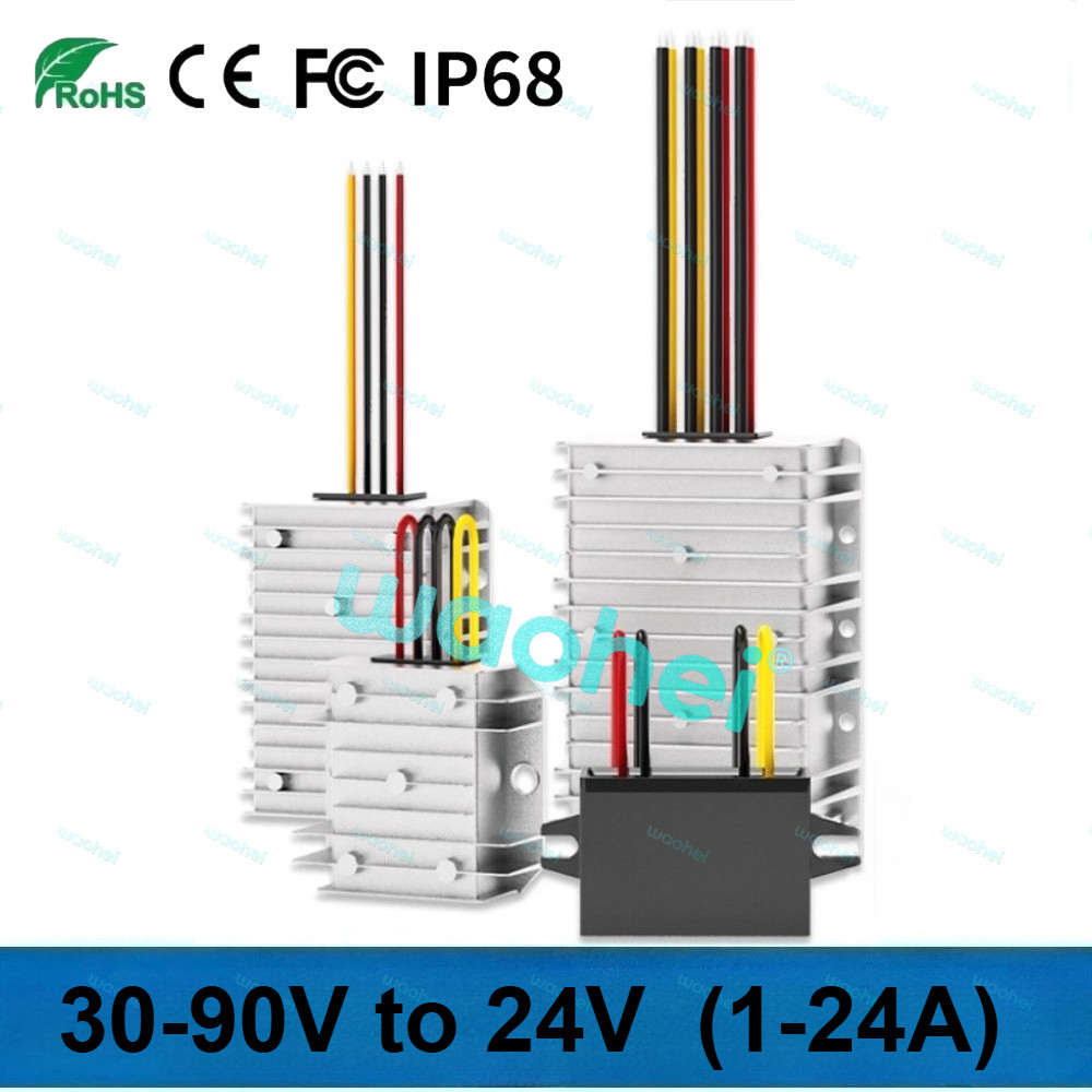 30-90V to 24V 1-24A DC DC power converter Step Down voltage regulator inverter buck converter Golf