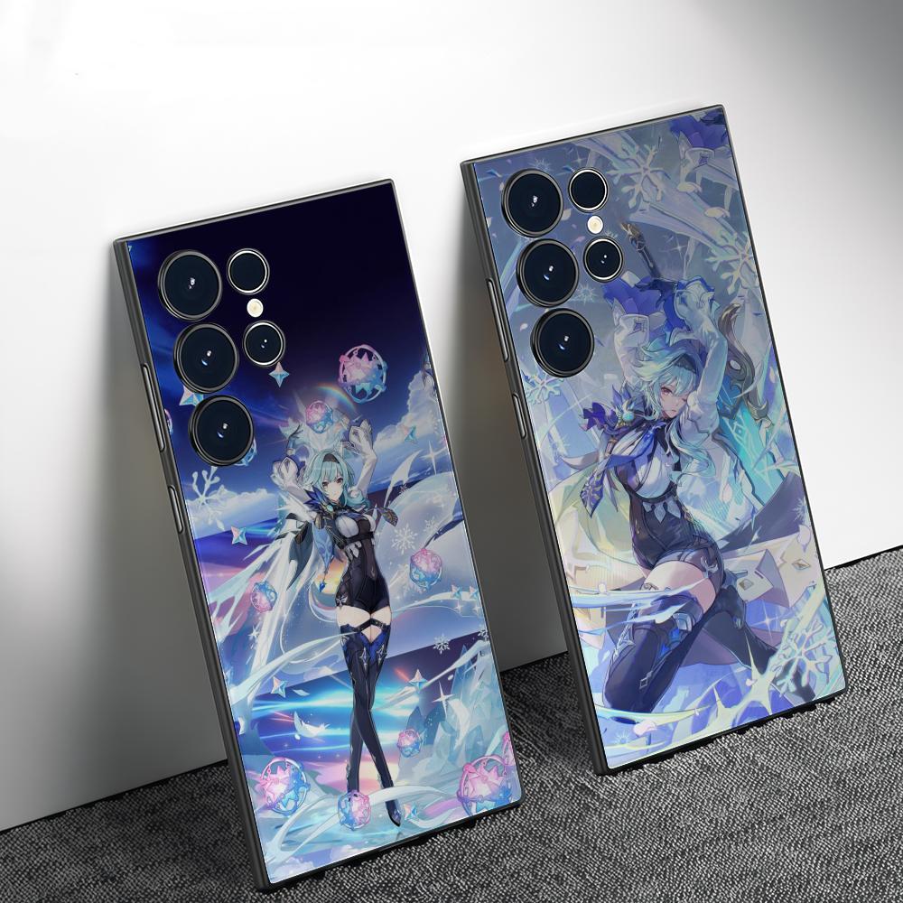 Eula Genshin Impact Phone Case For Samsung Galaxy S25 S24 S22 S23 Ultra S21 S20 Plus Frosted Full