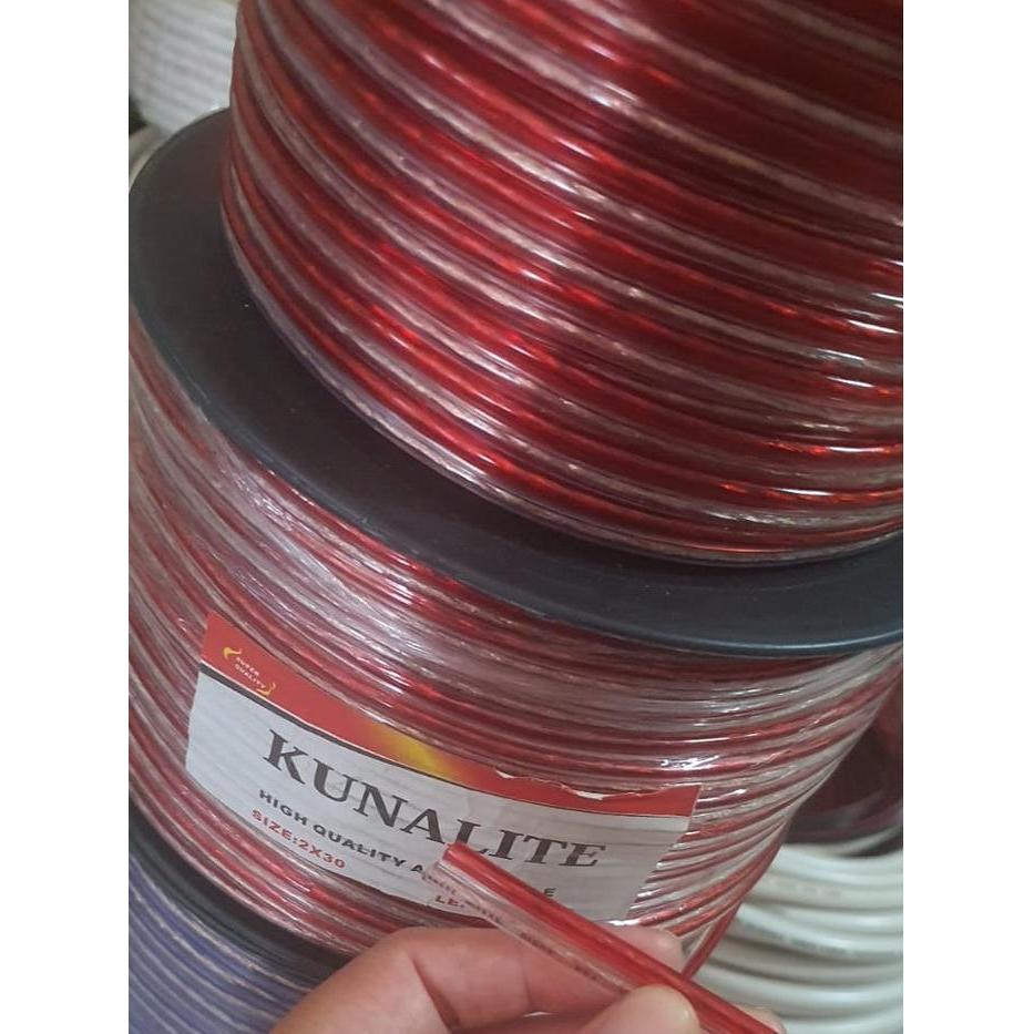 Kabel Serabut Transparan PER 5 Meter 2x30 Listrik Monster