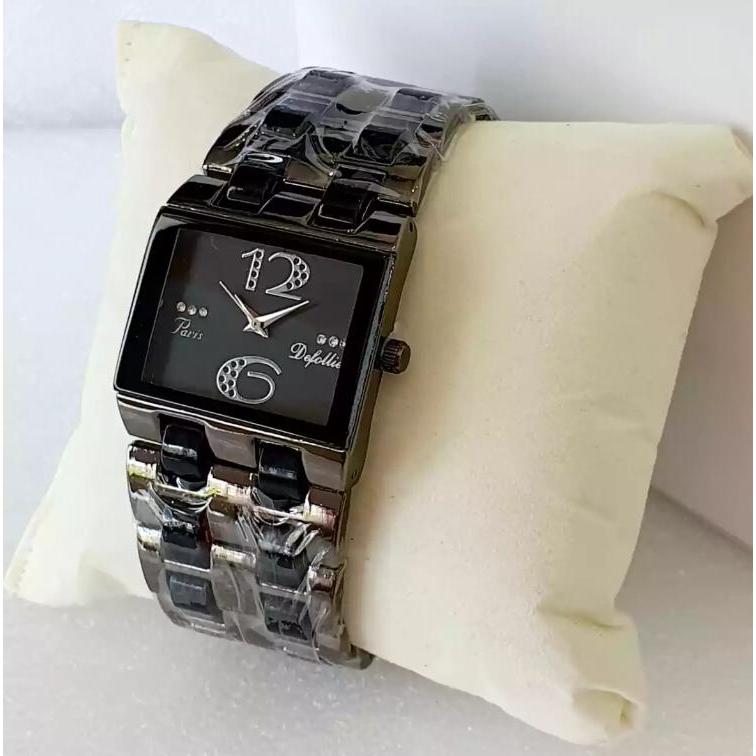 jam wanita terbaru / jam Wanita Berlian / Jam Tangan Kotak dengan Super Tipis Tali Berongga / jam kr