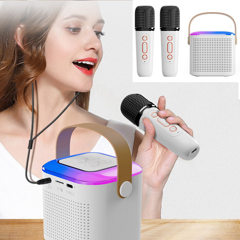 New Wireless Microphone Karaoke Machine Portable Bluetooth 5.3 Pa Speaker System Mp3 Player Karaoke