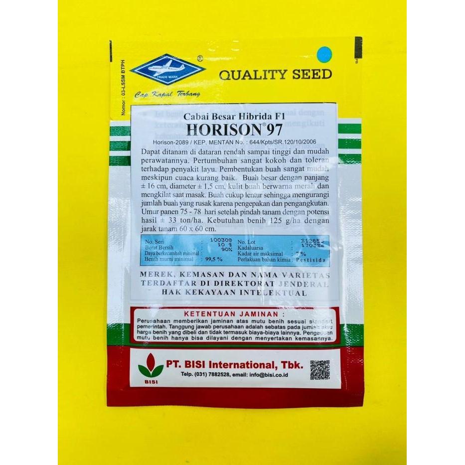 Benih Cabe Besar HORISON 97 isi 10gr dr Cap Kapal Terbang