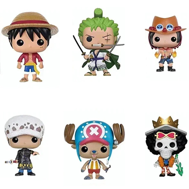 One Pieces Funko POP Anime Figure Luffy Chopper Ace Luo Luffy Zoro Action Figure Collection Model