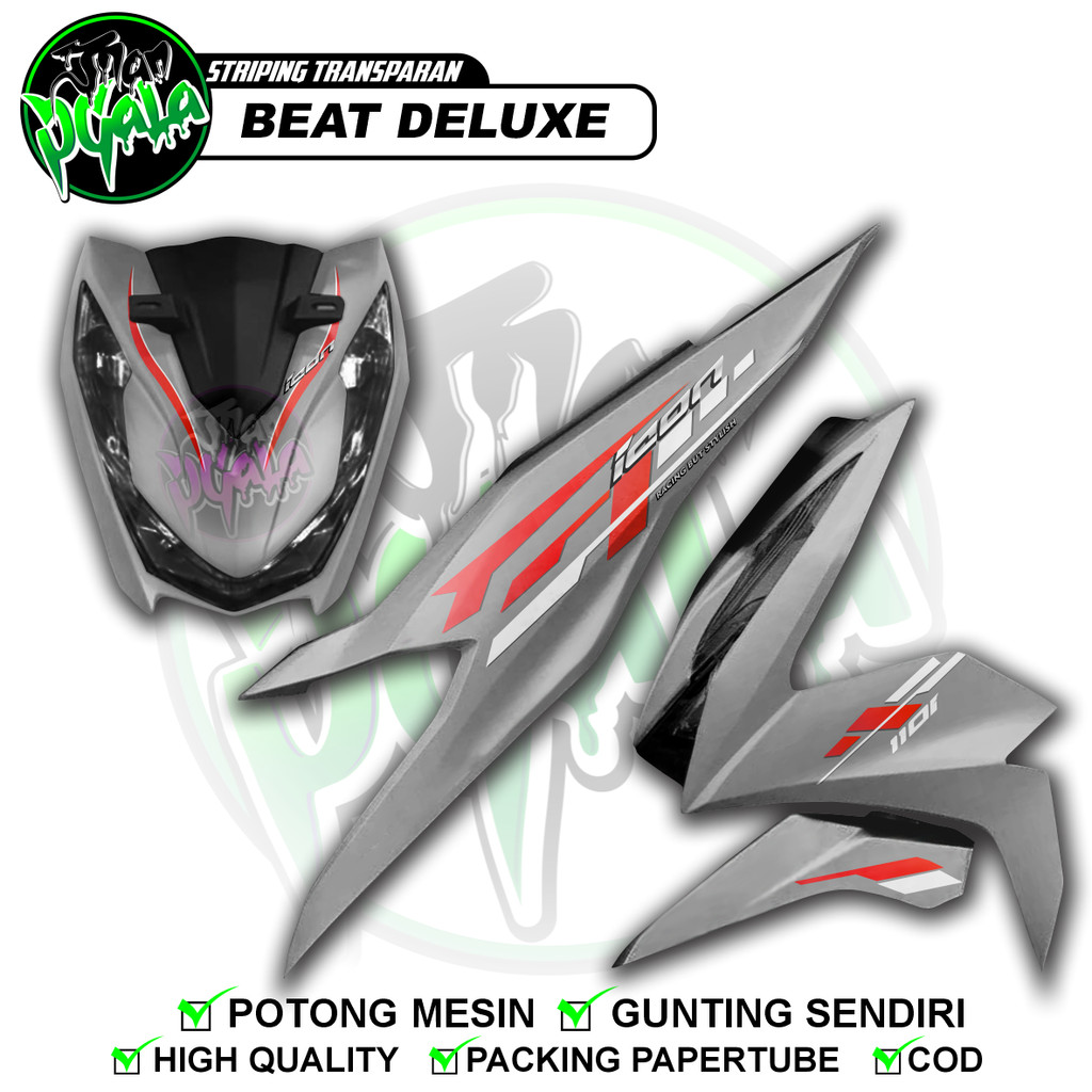 STRIPING MOTOR HONDA BEAT DELUXE 2022 TRANSPARAN STYLISH