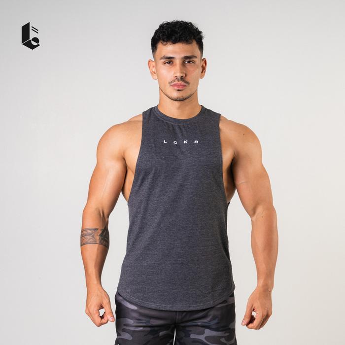 swte- Lockerwear Singlet Gym Fitness Pria Tank Top Deep Cut Baju Sleeveless Kaos Lekbong