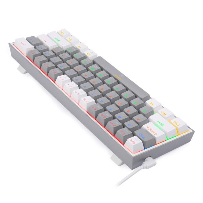 Redragon Mechanical Gaming Keyboard 60% GREY WHITE RAINBOW FIZZ-K617-R