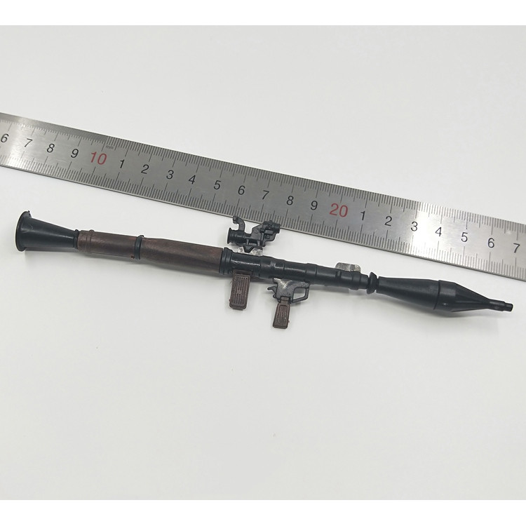 1:6 Scale RPG Anti Tank Rocket Launchers 4D Gun Model Coated Plastic Military Model Accessories for 