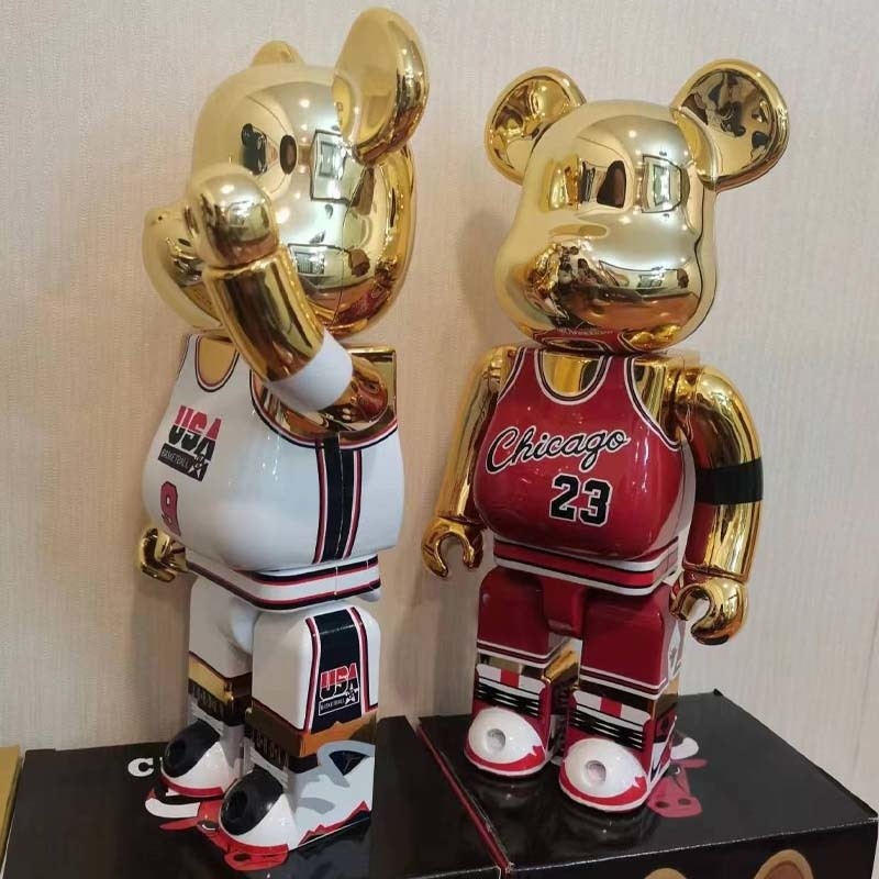 28cm Bearbricks 400% Basketball NO.23 Player Figure Toy High Quality Daft Punk Bear Brick Action Fig