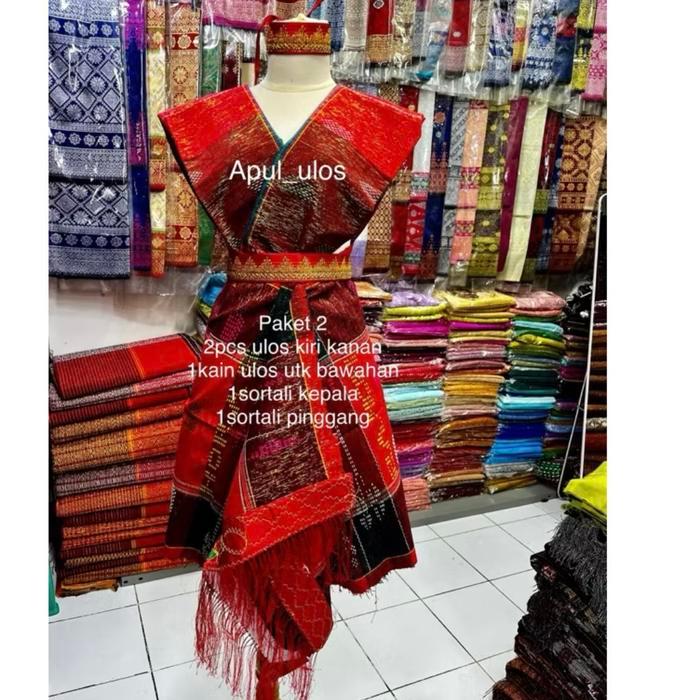 Paket 2 pakaian adat batak anak dan remaja perempuan