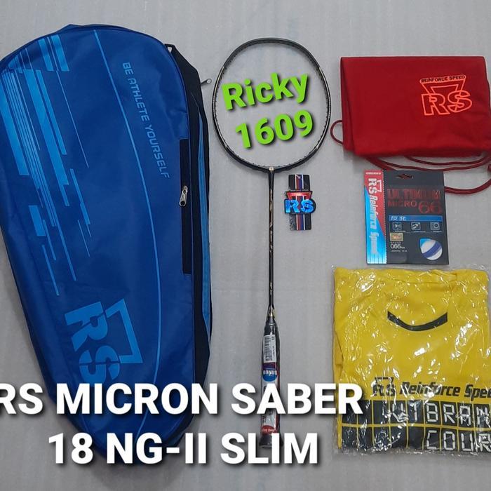 RAKET BADMINTON RS MICRON SABER 18 NG-II SLIM - NANO CARBON -ORIGINAL