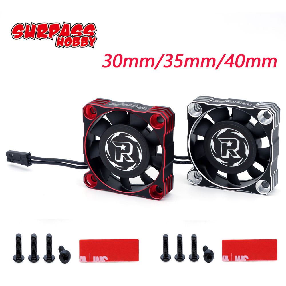 Surpass Rocket-Rc Metal Cooling Fan 30Mm 35Mm 40Mm Aluminum Cool Fan Heat Sink Fan Cover For Rc Car