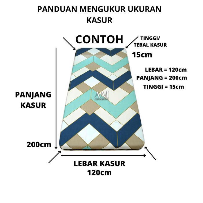 Custom Ukuran Sarung Kasur/Spring Bed Kasur Lipat Request Ukuran Sesuai Keinginan 80x200 90x200