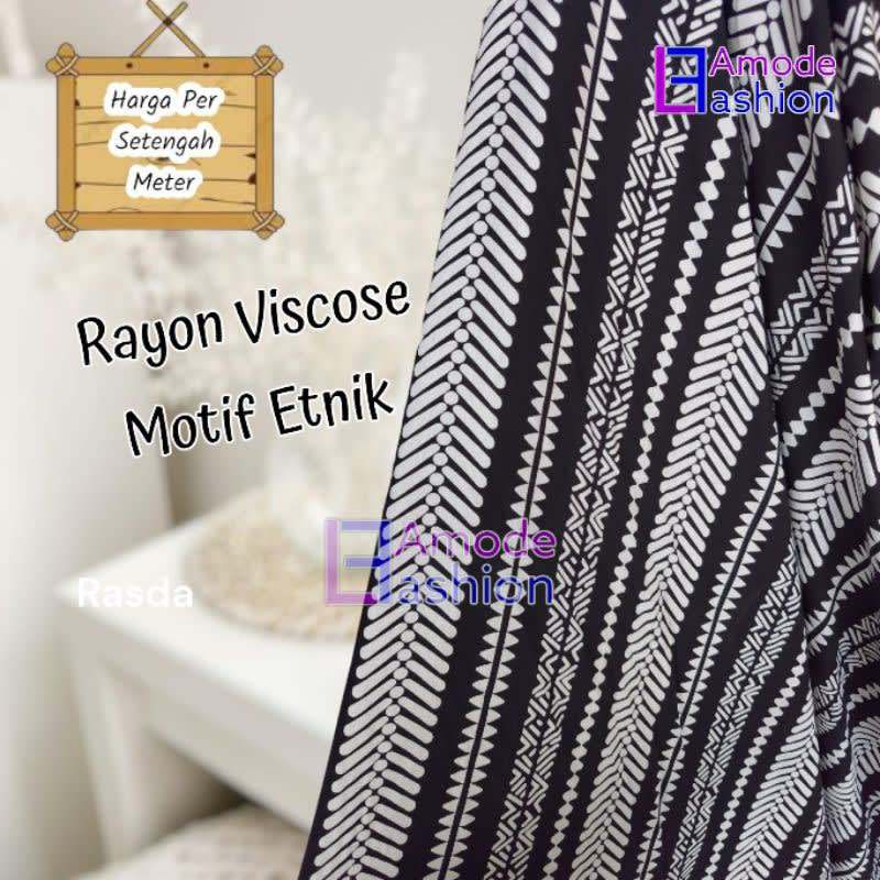 Kain Rayon Viscose Motif Etnik