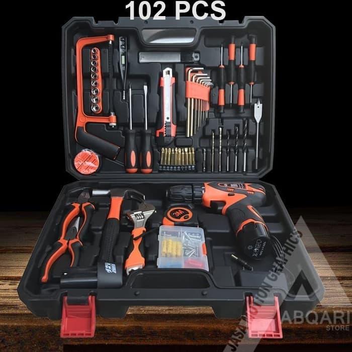 bor batre baterai / cordless drill / perkakas satu set / toolkit set