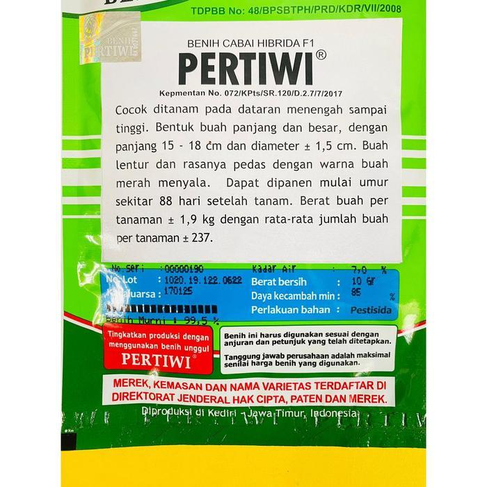 Thejaguar1 Benih Cabai Besar Hibrida F1 Pertiwi Berat Isi 10 Gram Dari Pertiwi